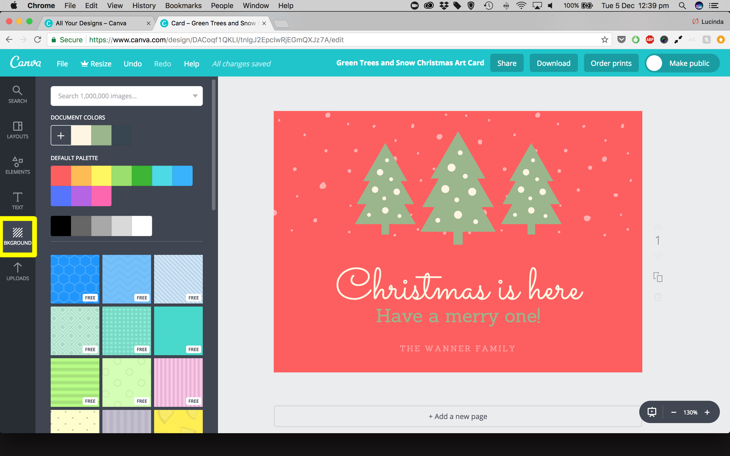 The Designer Blog Post 1 How to create a personalised Christmas card with Canva Easy step by step guide 04