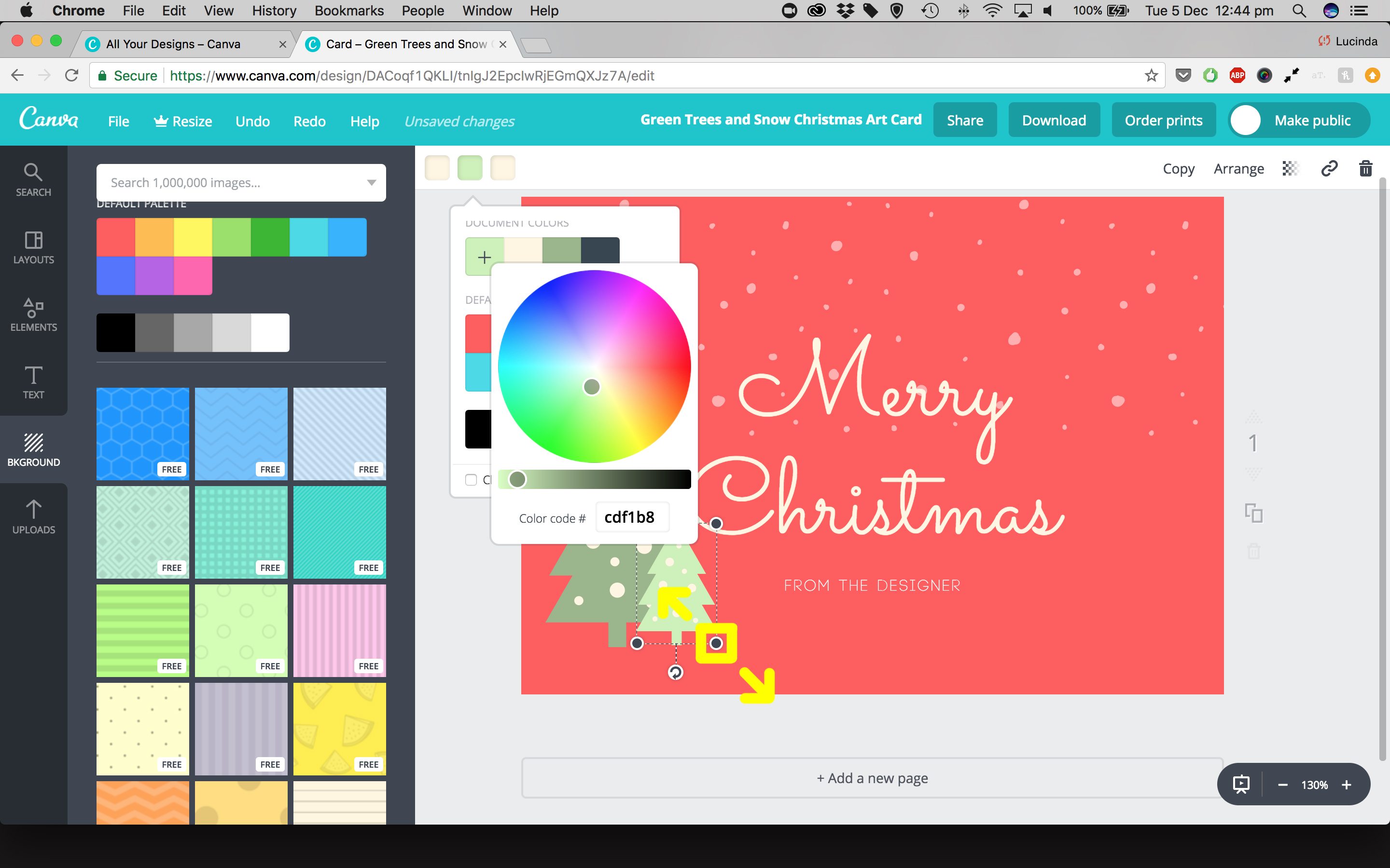 The Designer Blog Post 1 How to create a personalised Christmas card with Canva Easy step by step guide 09