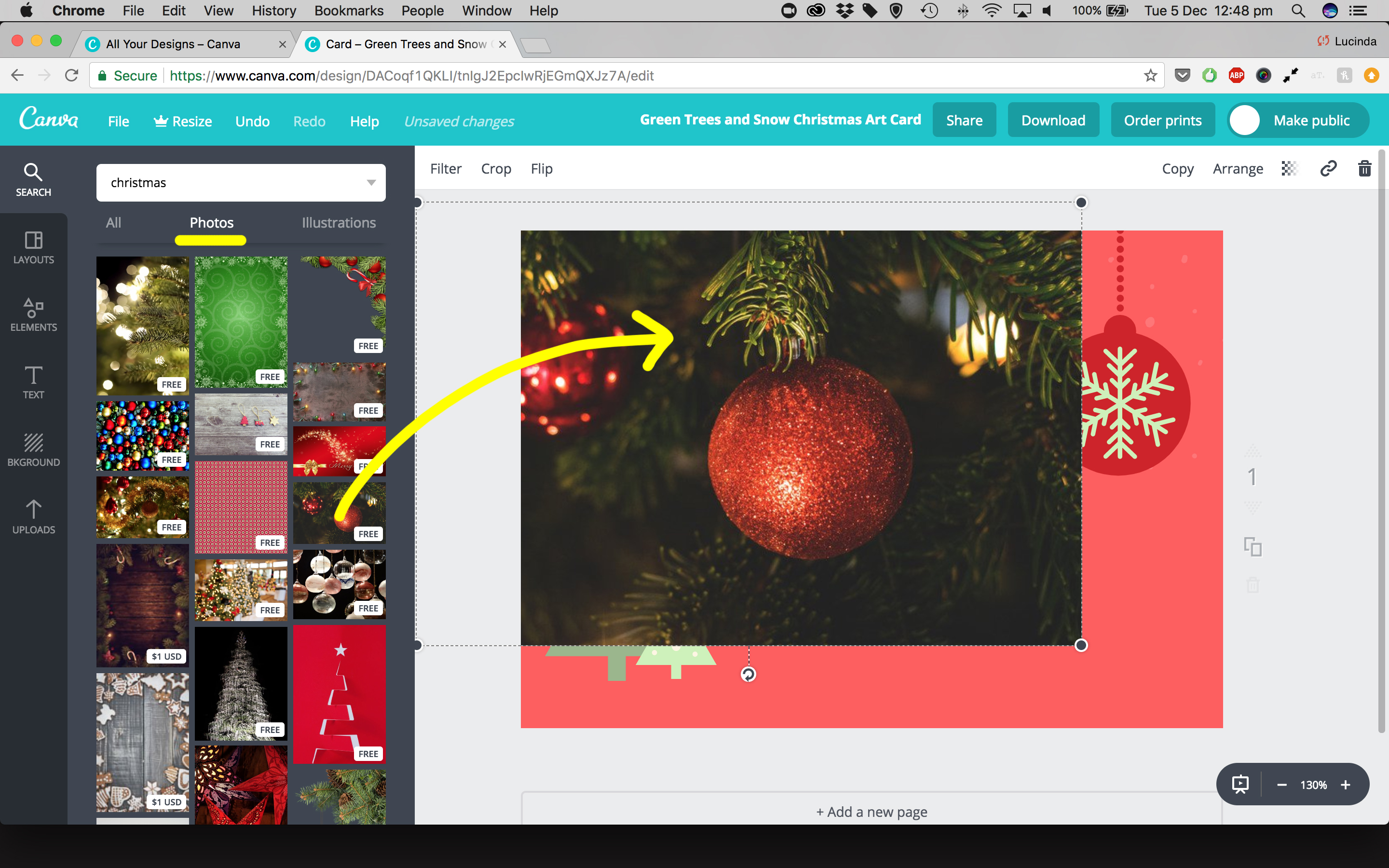 The Designer Blog Post 1 How to create a personalised Christmas card with Canva Easy step by step guide 12