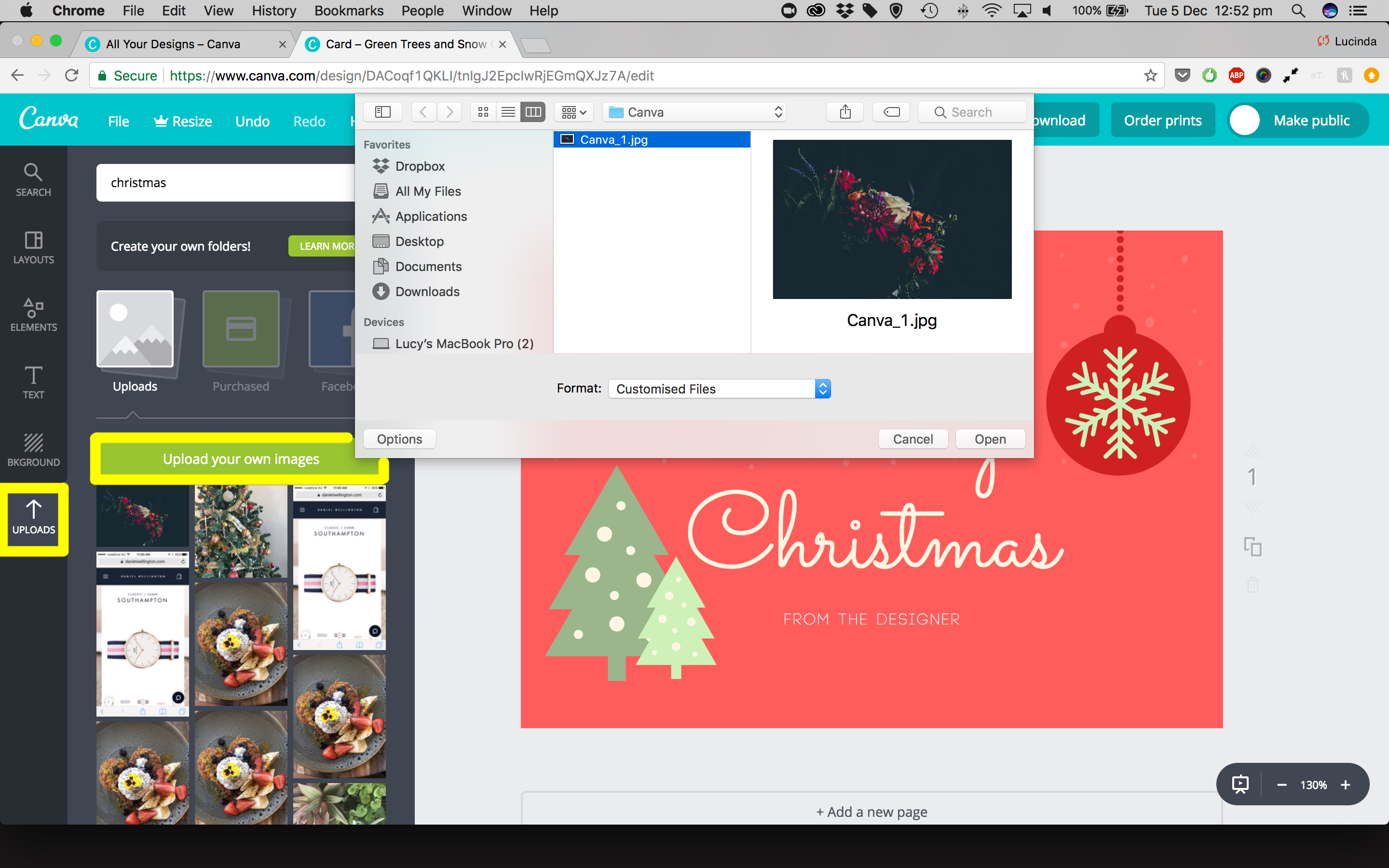 The Designer Blog Post 1 How to create a personalised Christmas card with Canva Easy step by step guide 15