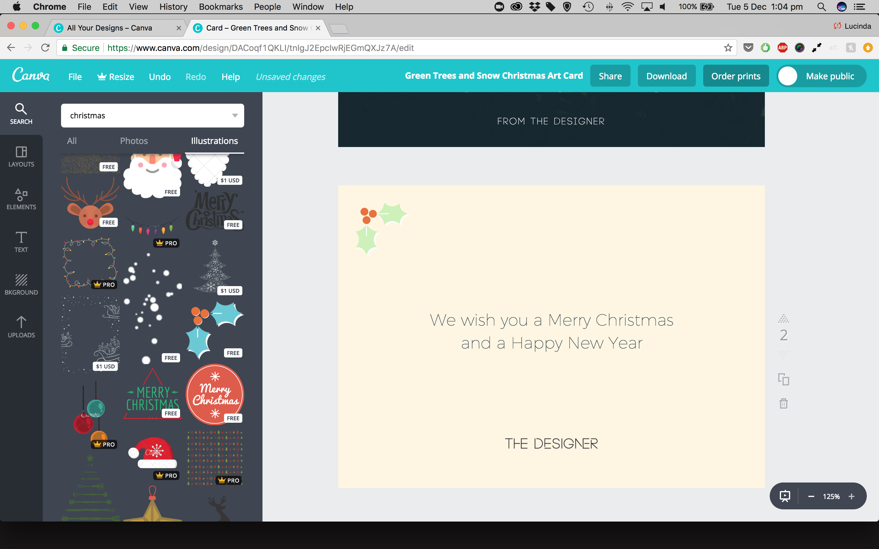 The Designer Blog Post 1 How to create a personalised Christmas card with Canva Easy step by step guide 20
